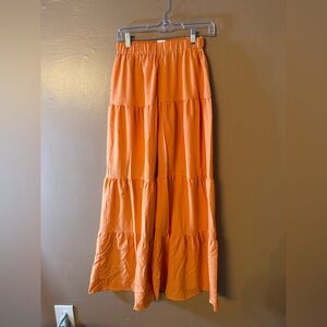 Orange Flowy Pants